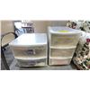 Image 1 : 2-DRAWER & 3-DRAWER PLASTIC STORAGE UNITS & CONTENTS - *MUST TAKE ALL*