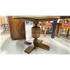 Image 2 : ROUND IN-SET MARBLE TABLE 32" X 24"