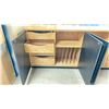 Image 2 : LARGE SIDE BOARD WITH 4 PUSH OPEN DOORS APPROX 8' X 18" X 40"