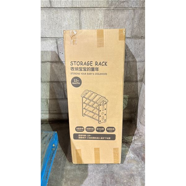 TOY ORGANIZER RACK FOR KIDS  (BLUE) *NEW IN BOX*