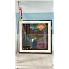 Image 1 : FRAMED PRINT BY E. KING TITLED "THOUGHTS OF THE PHILADELPHIA WIRE MAN" 37" X 37"