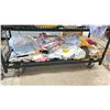 Image 1 : SHELF OF ASSORTED TOWELS, BEDDING, CLOTHING & MORE