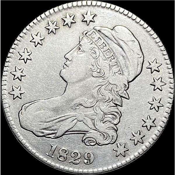 1829 Capped Bust Half Dollar LIGHTLY CIRCULATED