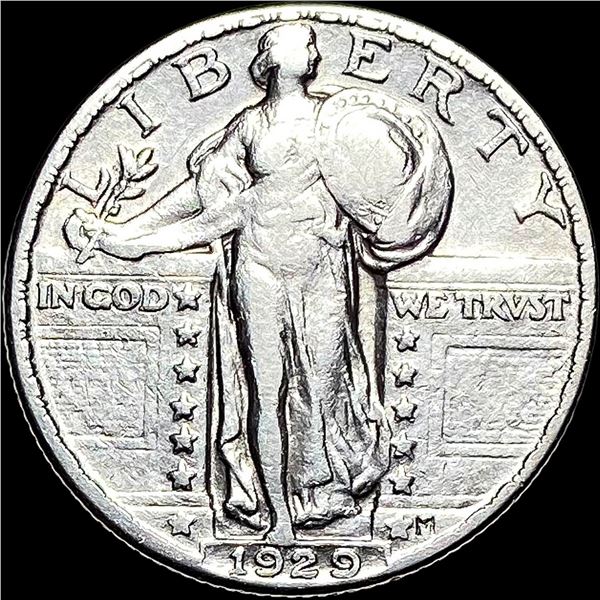 1929 Standing Liberty Silver Quarter LIGHTLY CIRCULATED