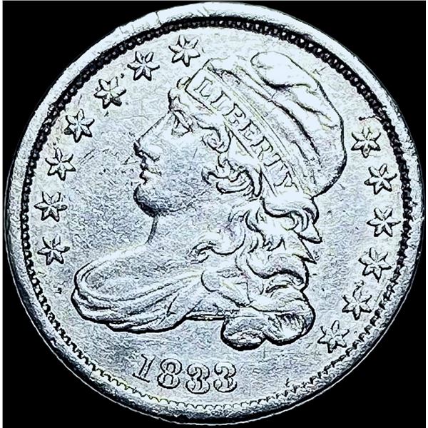 1833 Capped Bust Dime NEARLY UNCIRCULATED