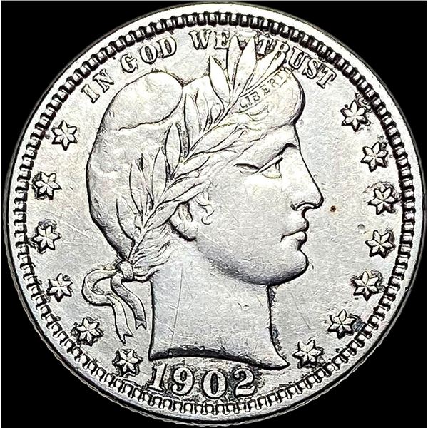 1902-O Barber Silver Quarter CLOSELY UNCIRCULATED