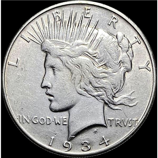 1934-S Silver Peace Dollar CLOSELY UNCIRCULATED