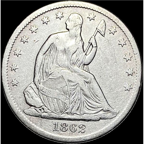 1862-S Silver Half Dollar NEARLY UNCIRCULATED