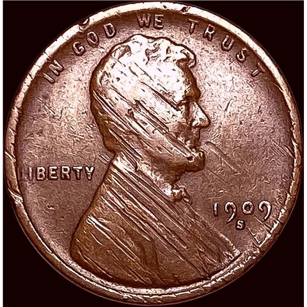1909-S Lincoln Wheat Cent NICELY CIRCULATED