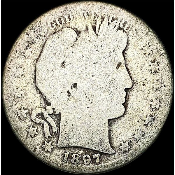 1897-S Silver Barber Quarter NICELY CIRCULATED