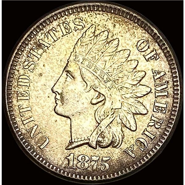 1875 Indian Head Cent CHOICE AU