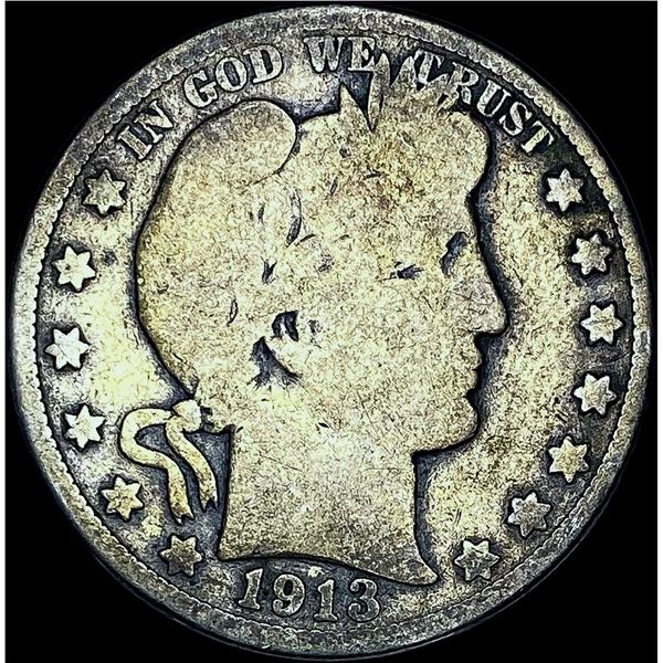 1913 Barber Silver Half Dollar NICELY CIRCULATED
