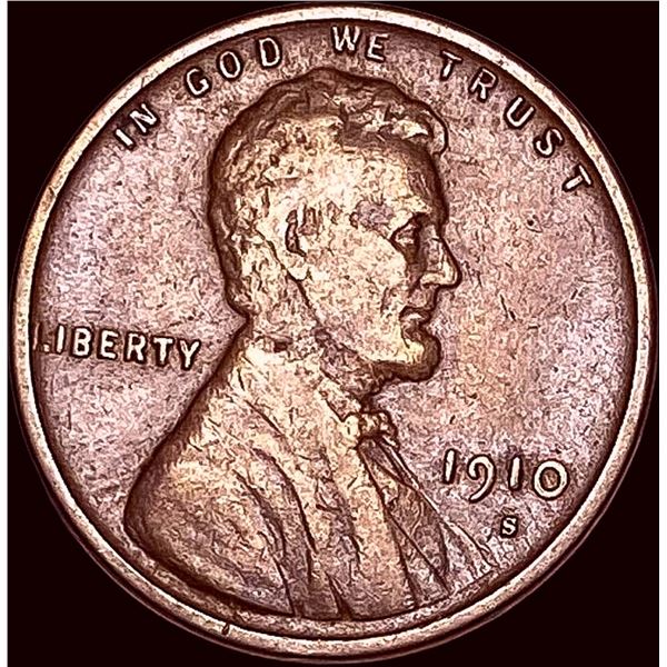 1910-S Lincoln Wheat Cent LIGHTLY CIRCULATED