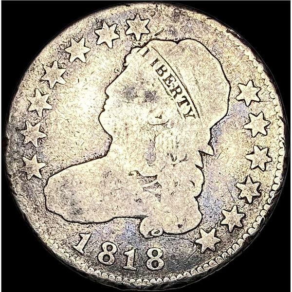 1818 Capped Bust Silver Quarter NICELY CIRCULATED