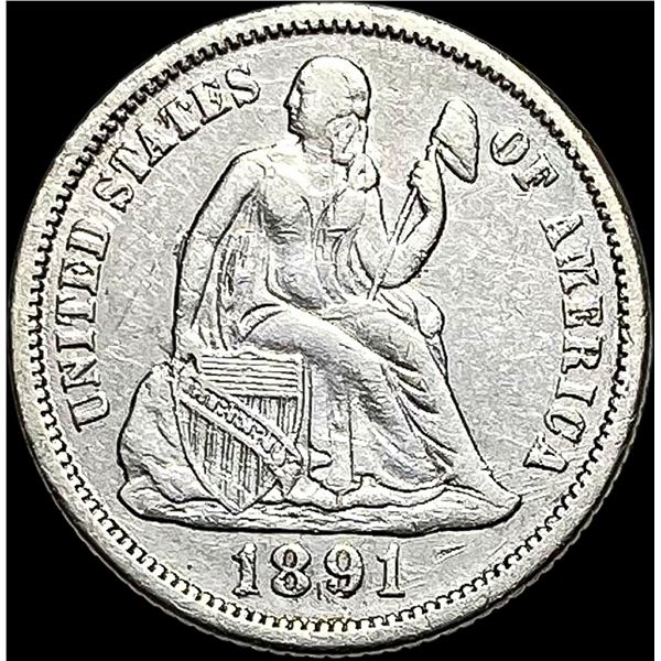 1891-O Seated Liberty Dime LIGHTLY CIRCULATED