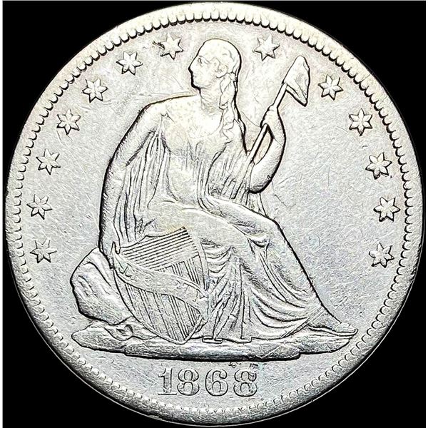 1868-S Silver Half Dollar LIGHTLY CIRCULATED