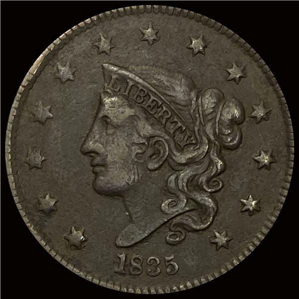 1835 Coronet Head Large Cent NEARLY UNCIRCULATED