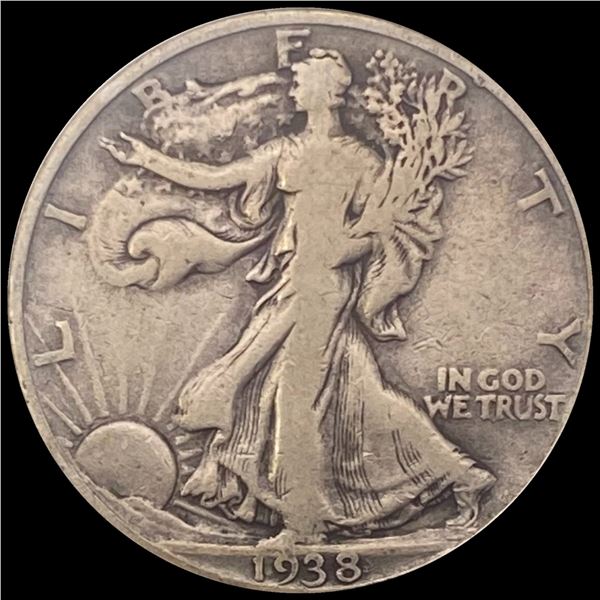 1938-D Walking Liberty Half Dollar LIGHTLY CIRCULATED