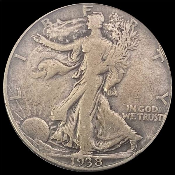 1938-D Walking Liberty Half Dollar LIGHTLY CIRCULATED
