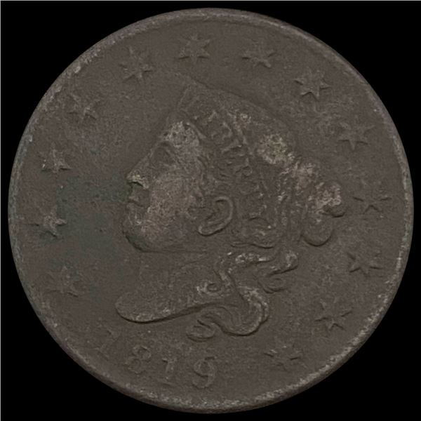 1819 Coronet Head Large Cent NICELY CIRCULATED