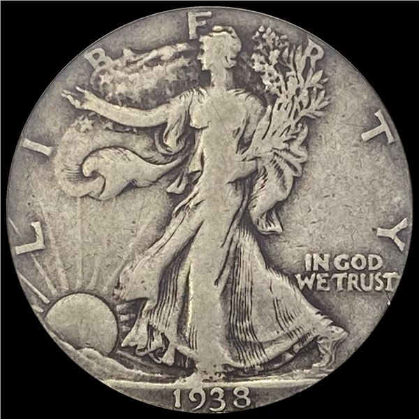 1938-D Walking Liberty Half Dollar LIGHTLY CIRCULATED