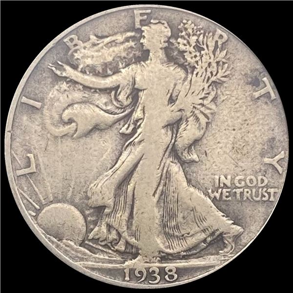 1938-D Walking Liberty Half Dollar LIGHTLY CIRCULATED