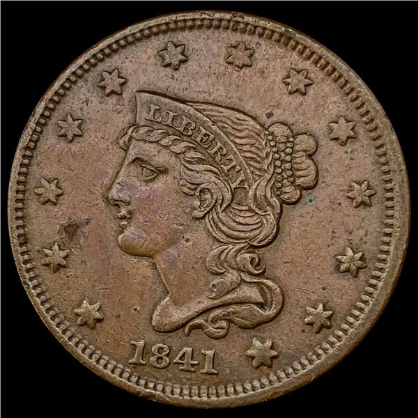 1841 Braided Hair Large Cent CLOSELY UNCIRCULATED CLOSELY UNCIRCULATED