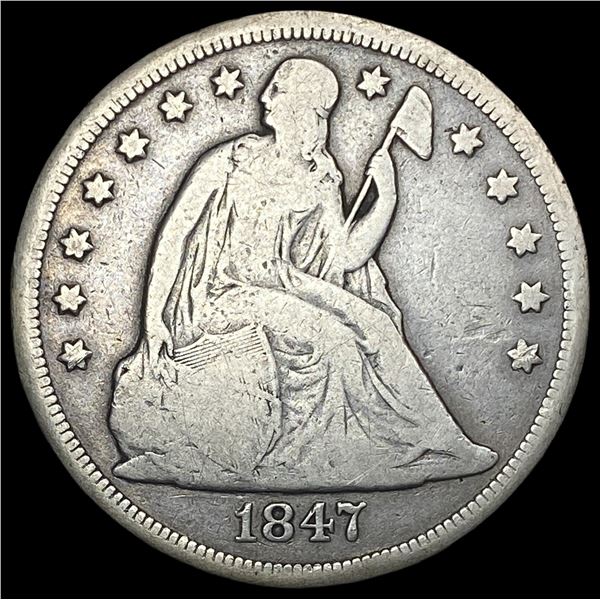 1847 Silver Trade Dollar LIGHTLY CIRCULATED