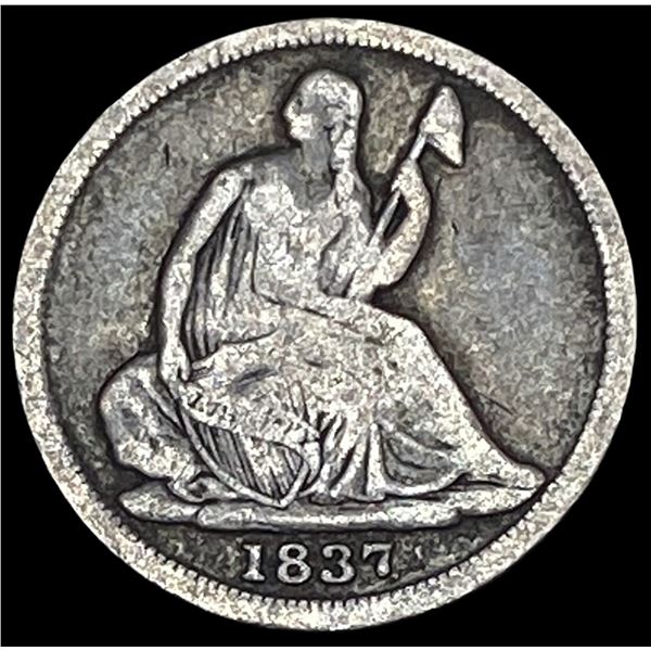 1837 Seated Liberty Half Dime NICELY CIRCULATED