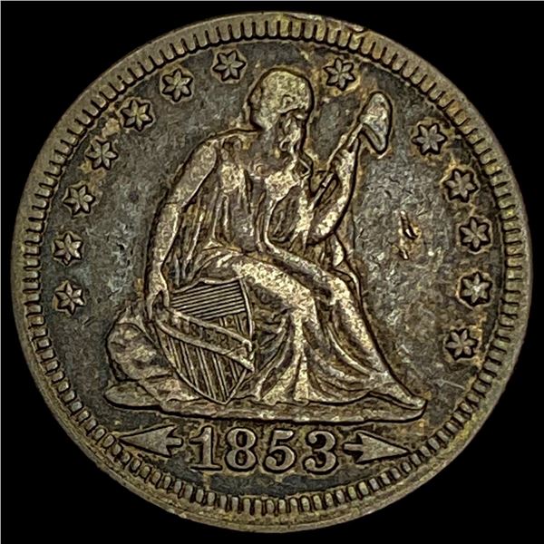 1853 Arrows Seated Liberty Quarter LIGHTLY CIRCULATED LIGHTLY CIRCULATED