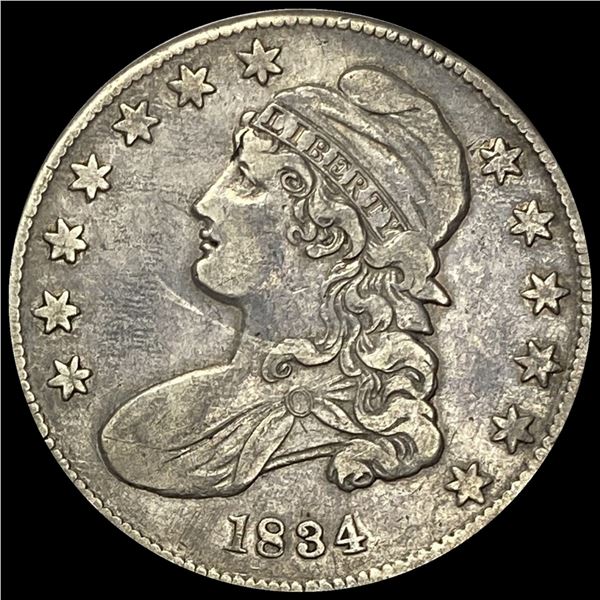 1834 Capped Bust Half Dollar NEARLY UNCIRCULATED