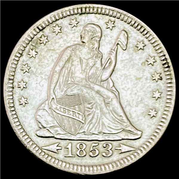 1853 Arrows Seated Liberty Quarter UNCIRCULATED UNCIRCULATED
