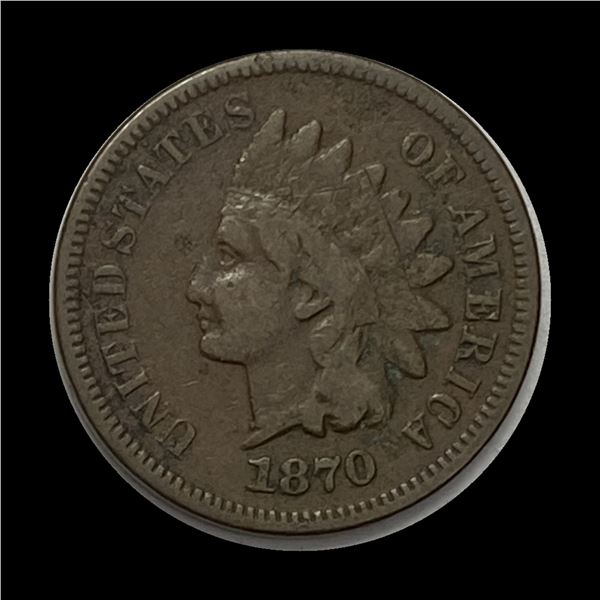 1870 Indian Head Cent NICELY CIRCULATED