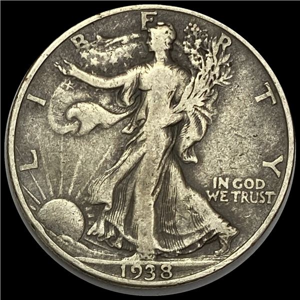 1938-D Walking Liberty Half Dollar LIGHTLY CIRCULATED