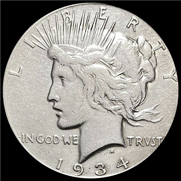 1934-S Silver Peace Dollar NEARLY UNCIRCULATED