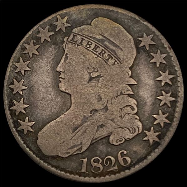 1826 Capped Bust Half Dollar NICELY CIRCULATED