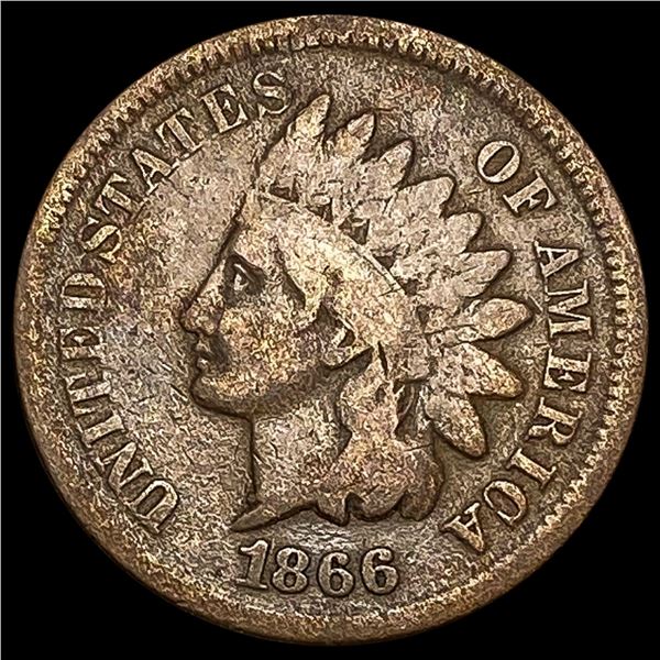 1866 Indian Head Cent NICELY CIRCULATED NICELY CIRCULATED