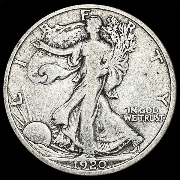 1920-D Walking Liberty Half Dollar LIGHTLY CIRCULATED