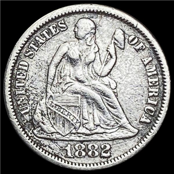 1882 Seated Liberty Dime NEARLY UNCIRCULATED