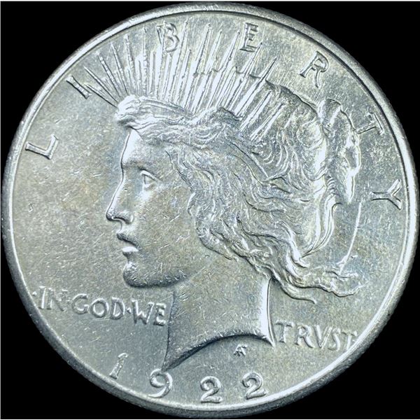 1922-S Silver Peace Dollar CHOICE AU