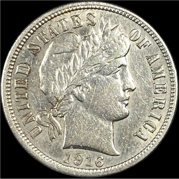 1916 Silver Barber Dime NEARLY UNCIRCULATED