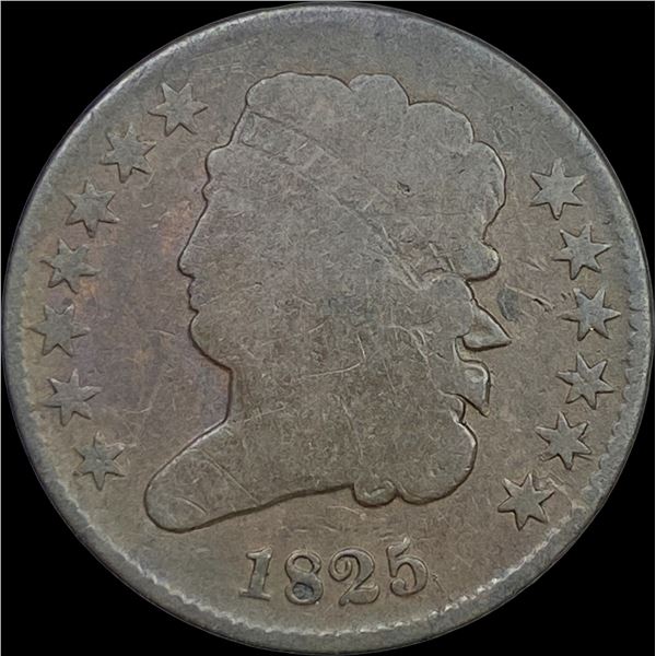1825 Classic Head Half Cent NICELY CIRCULATED