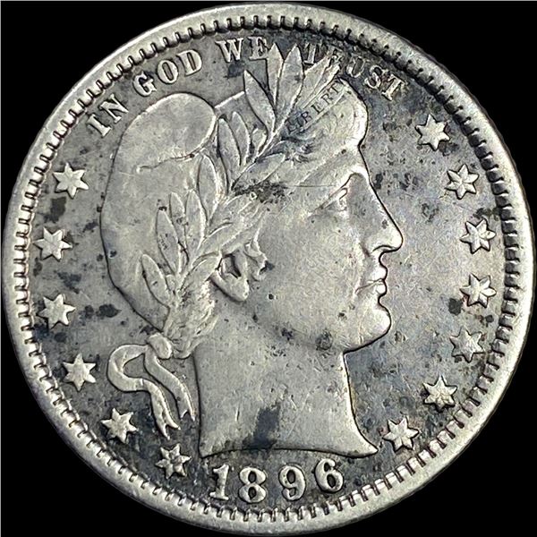 1896-O Silver Barber Quarter NEARLY UNCIRCULATED