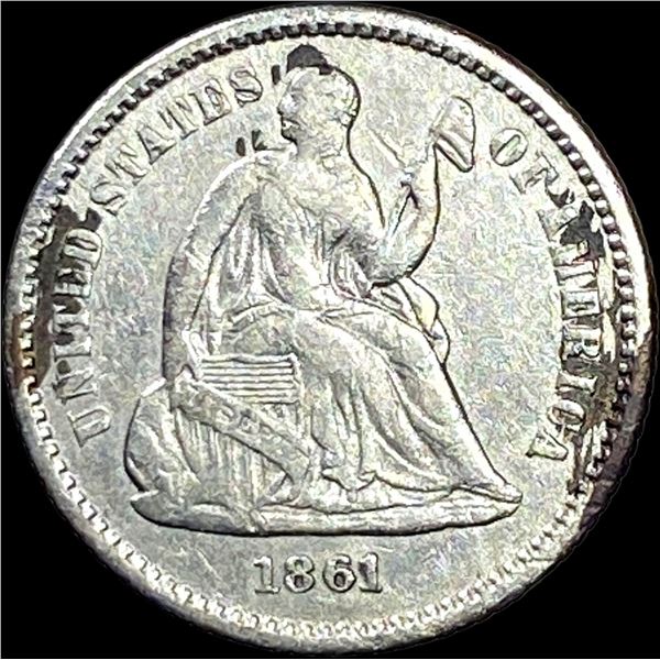 1861 Seated Liberty Half Dime LIGHTLY CIRCULATED