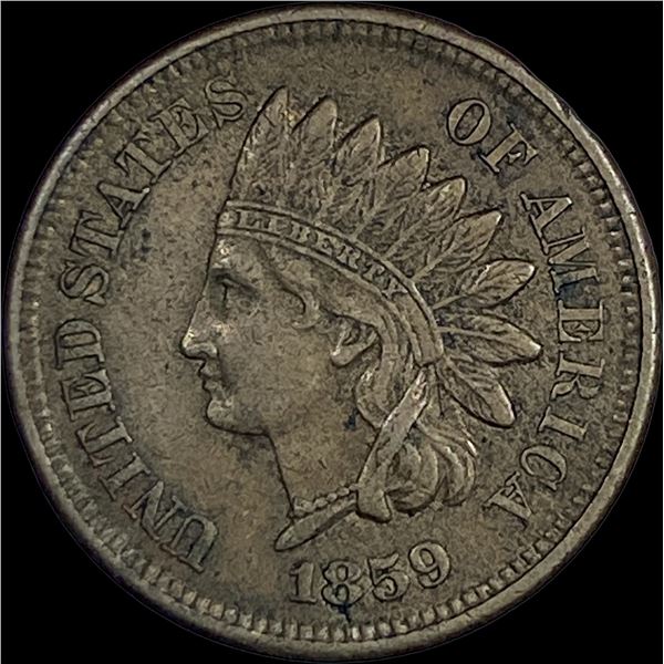 1859 Copper-Nickel Indian Head Cent ABOUT UNCIRCULATED