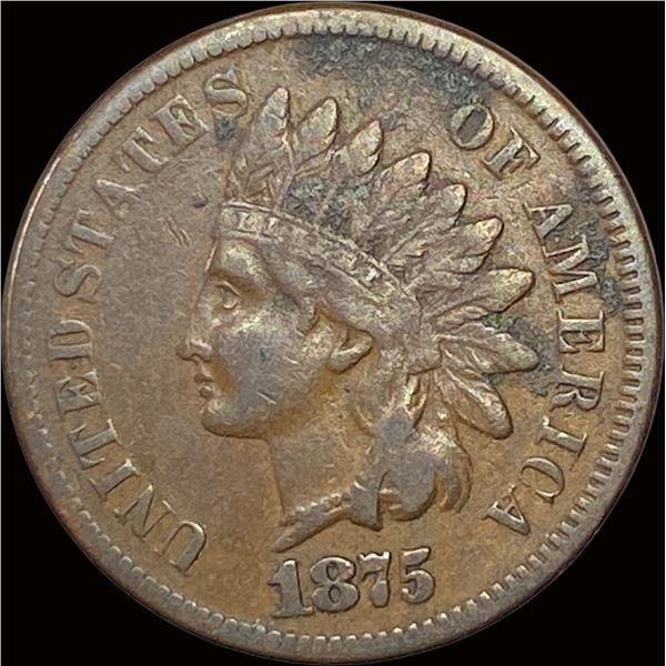1875 Indian Head Cent LIGHTLY CIRCULATED