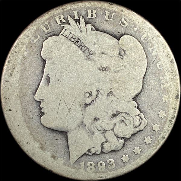 1893-CC Morgan Silver Dollar NICELY CIRCULATED