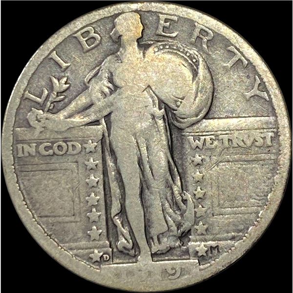 1919-D Silver Standing Liberty Quarter NICELY CIRCULATED