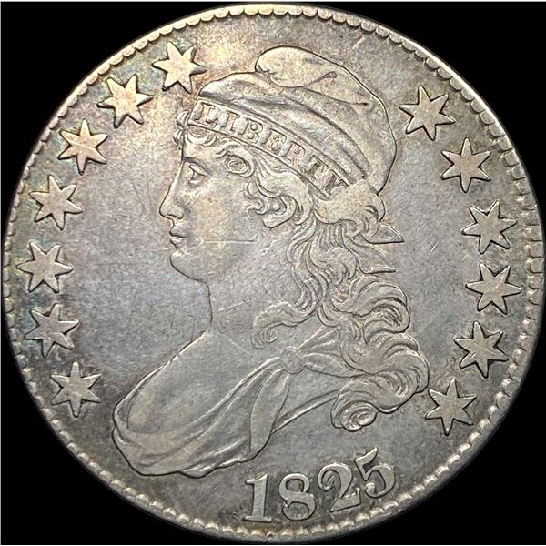 1825 Capped Bust Half Dollar NEARLY UNCIRCULATED