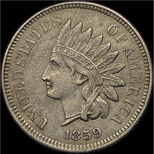 1859 Copper-Nickel Indian Head Cent CHOICE AU